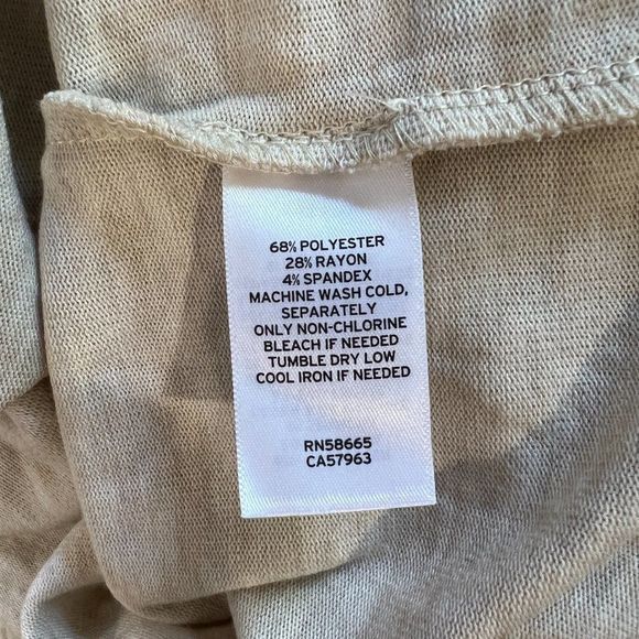 NWOT BP Long Sleeve Crop Henley in Beige Oatmeal Light Heather (2X) - Picture 9 of 11